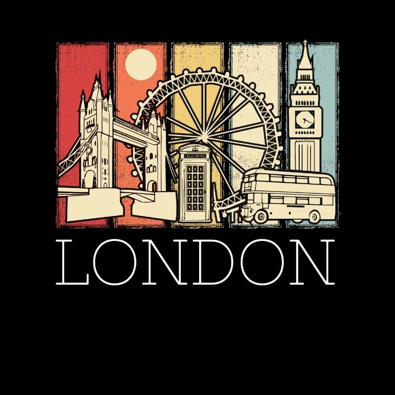 London Skyline Phone Booth Big Ben Double-Decker