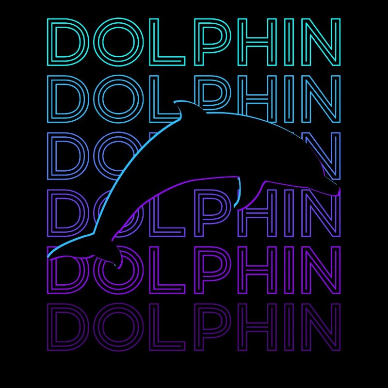 Delphin Retro Geschenk