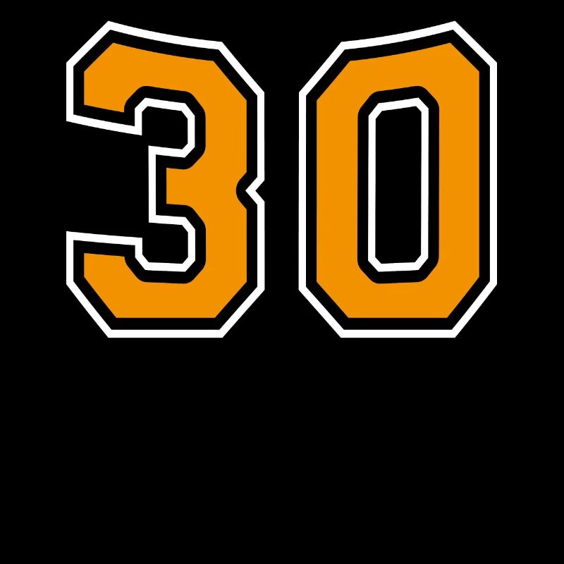 Zahl 30 Orange