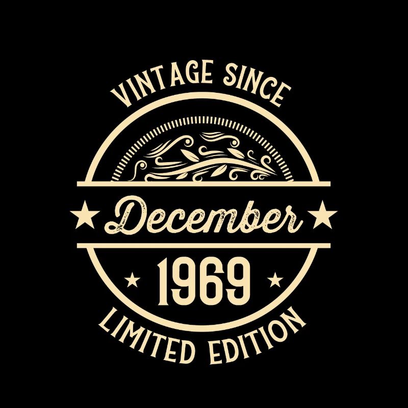 Geburtstag Vintage seit Dezember 1969