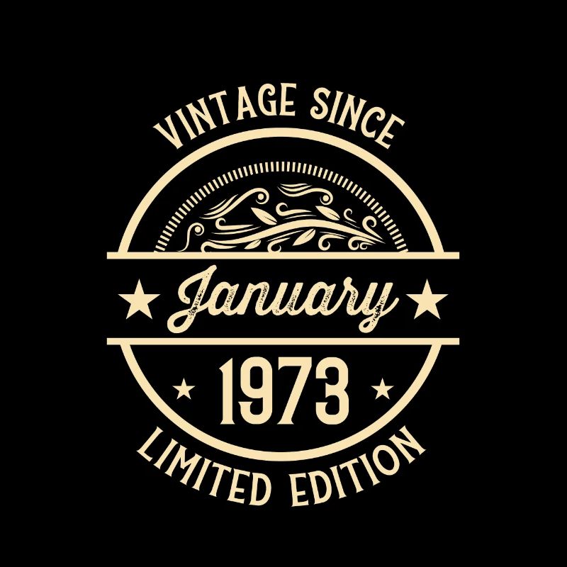 Geburtstag Vintage seit Januar 1973