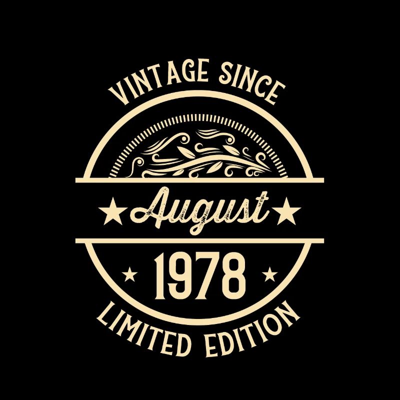 Geburtstag Vintage seit August 1978