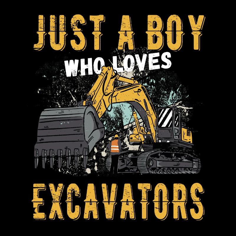 Nur ein Junge der Bagger Liebt