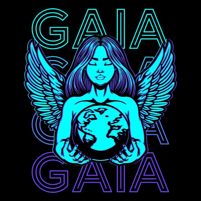 Gaïa Déesse grecque Terre Mère Rétro