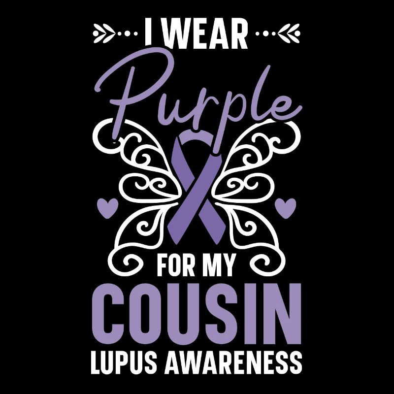 Je porte du violet pour ma conscience du lupus chez mon cousin
