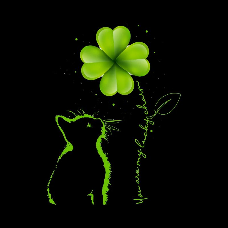 Tu es mon lucky charm cat Cloverleaf