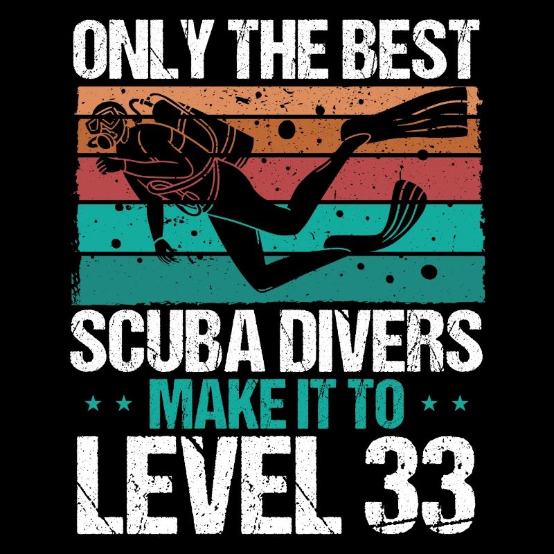 33 Scuba Diving Level 33 Year Diver Snorkeling