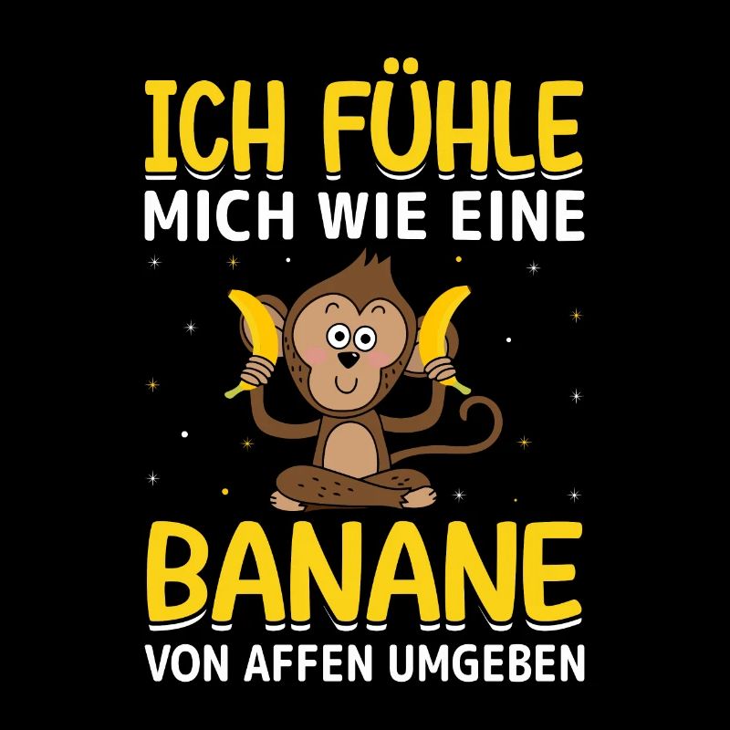 Banane Affe Sarkasmus lustiger Spruch