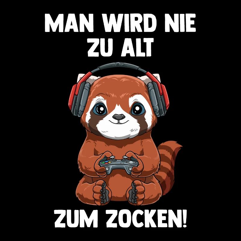 Lustiger Gaming Kleiner Panda - Computer Spiele