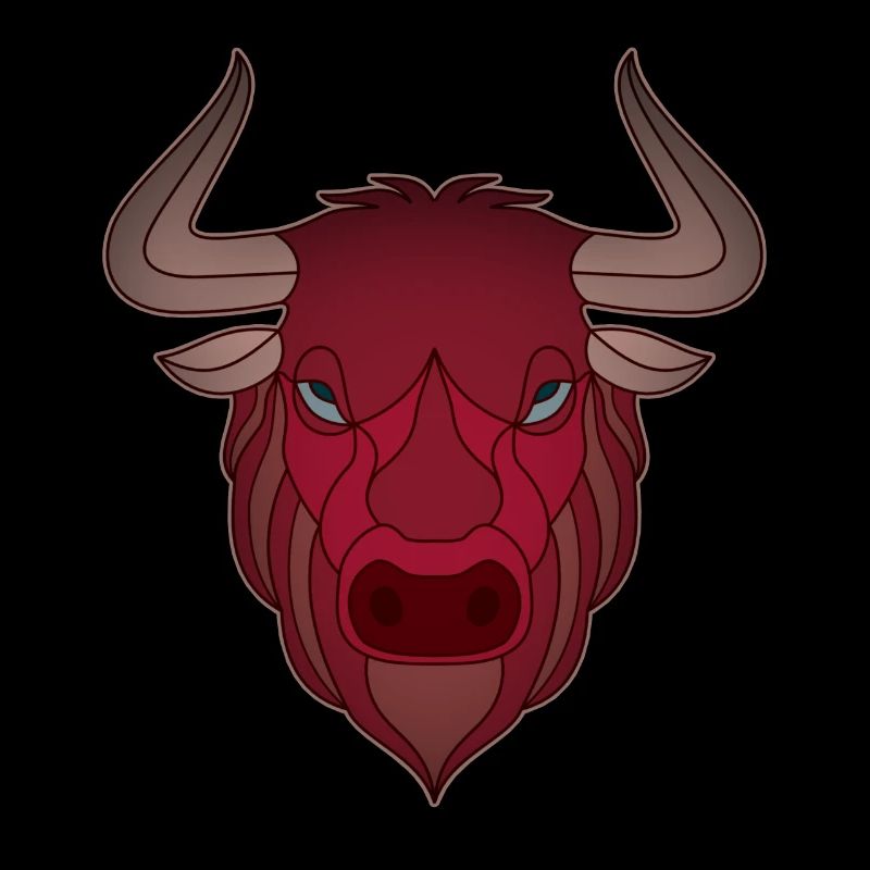 Farmer Beef Animal Head Motif Impression avec Taureau