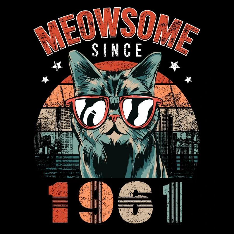 Meowsome 1961 Année de naissance 1961 Anniversaire du chat