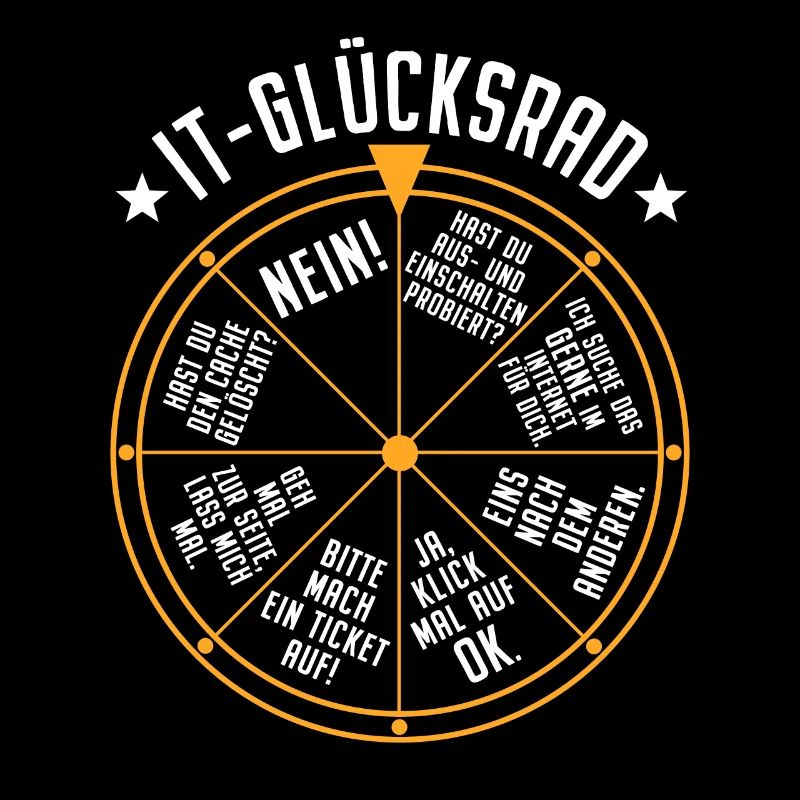 IT Support Glücksrad Service Desk IT Helpdesk Nerd