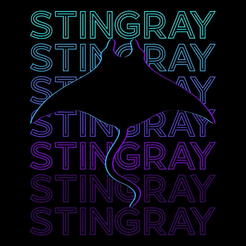 Stingray Manta Rays Retro