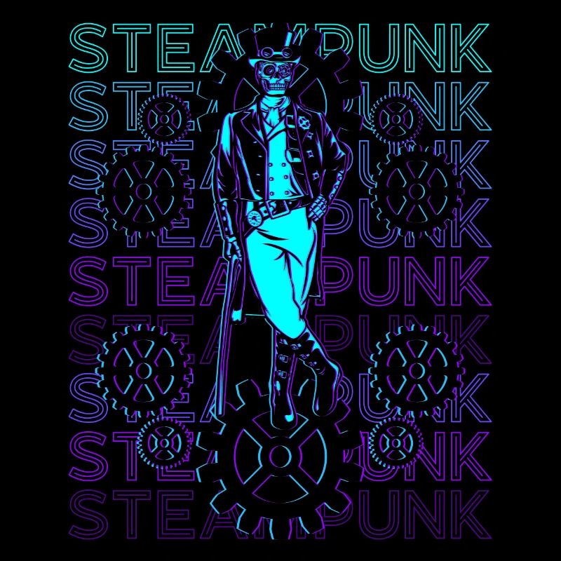 Steampunk Skull Rétro