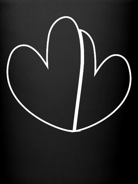 Double Cœur Simple Blanc