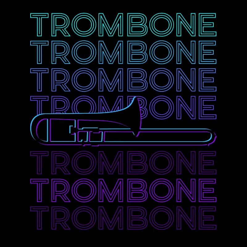 Trombone Trombone Trombonist Retro