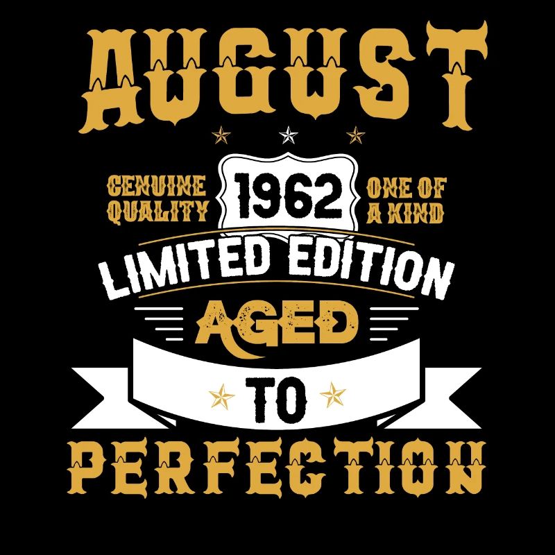 Geburtstag August 1962 geboren Vintage