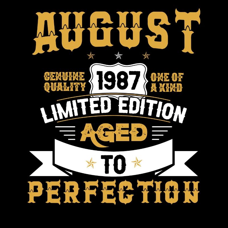 Geburtstag August 1987 geboren Vintage