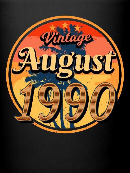 1990 Août Anniversaire Salutations