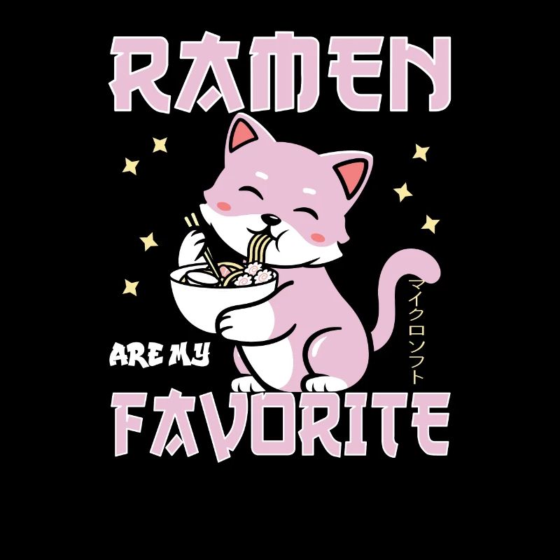 chat mangeant des ramen ramen est mon préféré