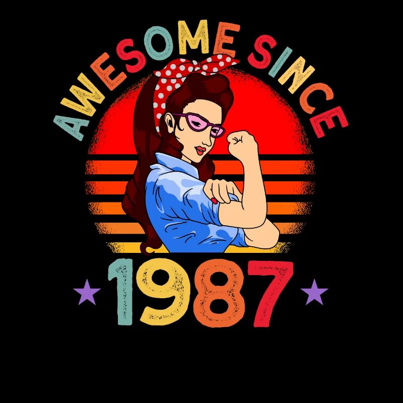 Awesome since 1987 Frauen 35. Geburtstag Geschenk