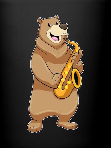Bear Musician Saxophone Music