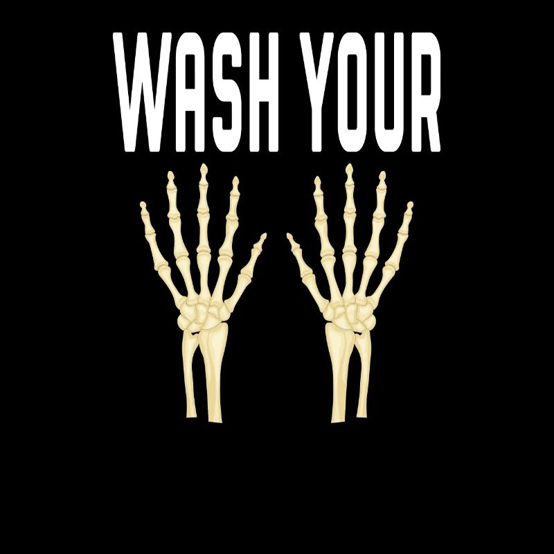 Lavez-vous les mains Skeleton Hand Wash Clean