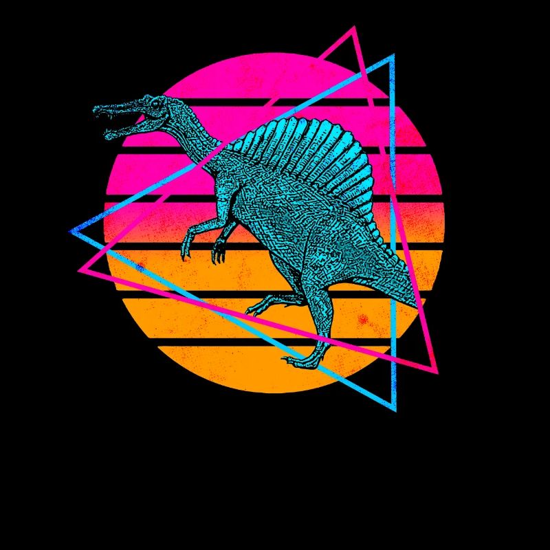 Vaporwave Spinosaurus Dinosaurier