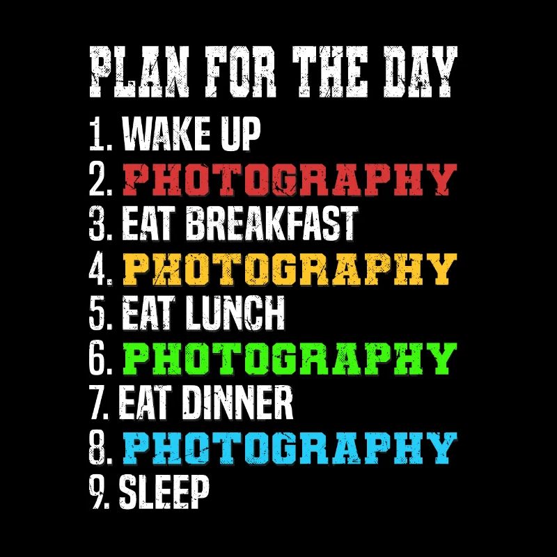 Photographer's plan for the day
