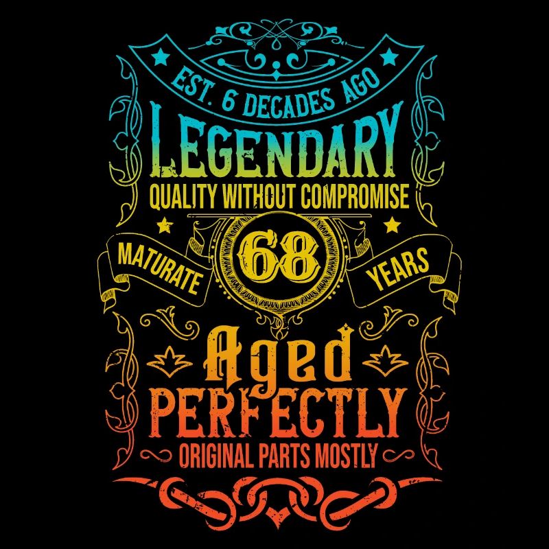 Vintage Legendary - Aged perfectly 68th birthday