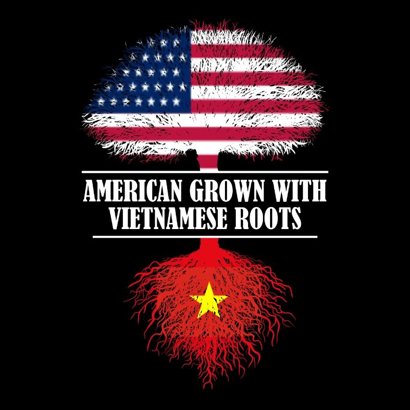 American grown with vietnamese roots flag