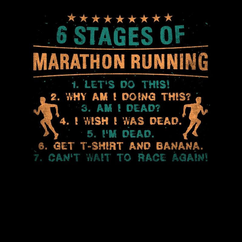 6 étapes de marathon Course Drôle de marathon