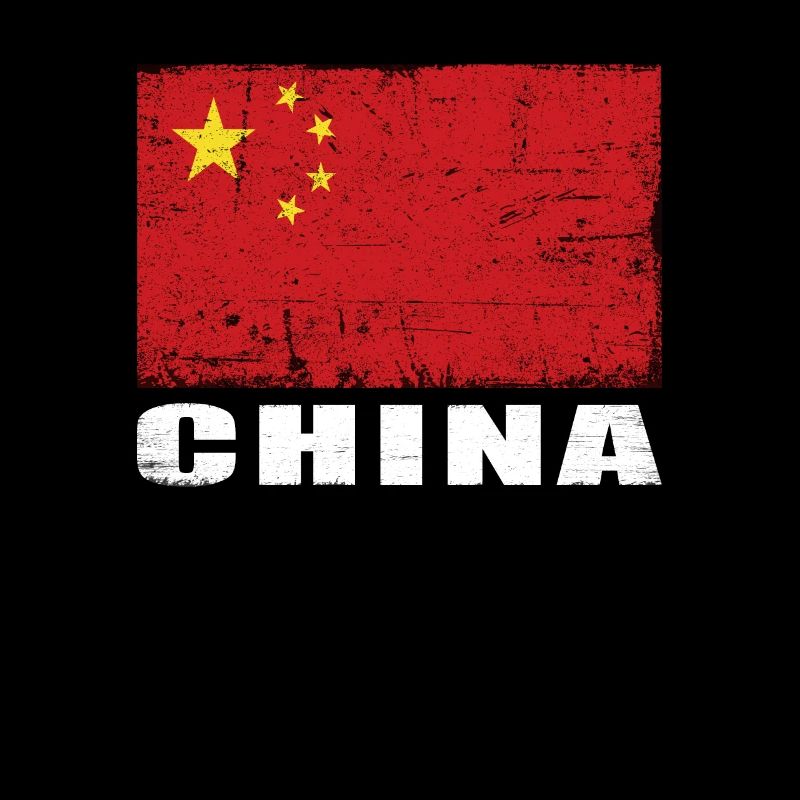 Drapeau de Chine Grunge Drapeau de Chine