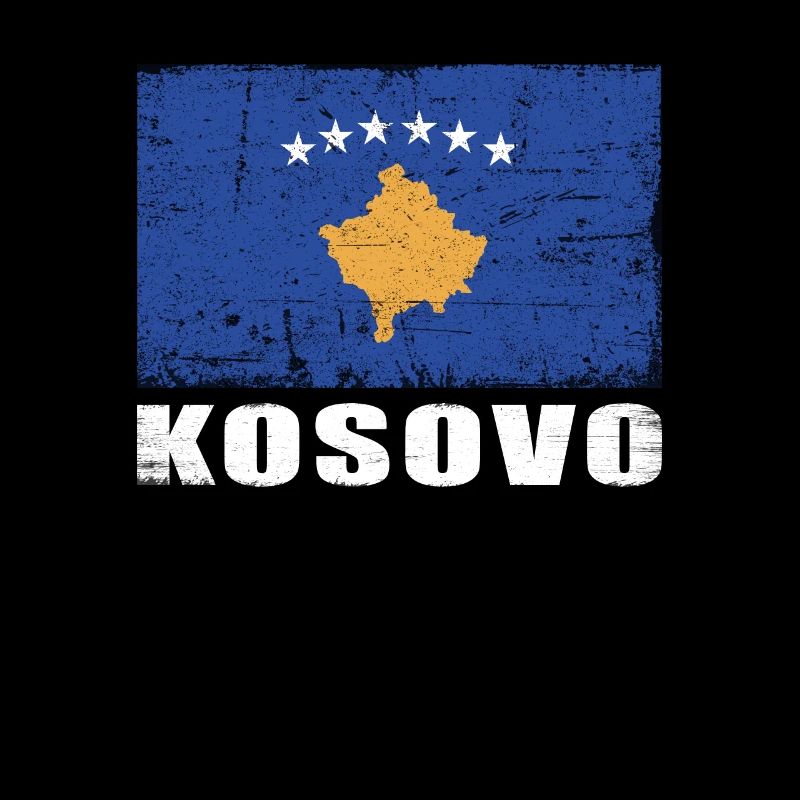 Drapeau du Kosovo Grunge Drapeau du Kosovo