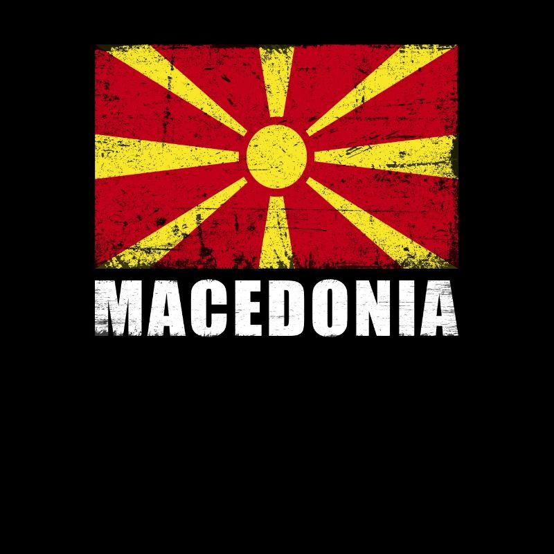 Drapeau de la Macédoine Grunge Drapeau de la Macédoine