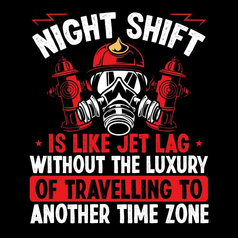 Fire Hose Fire Masn Night Shift Firefighter