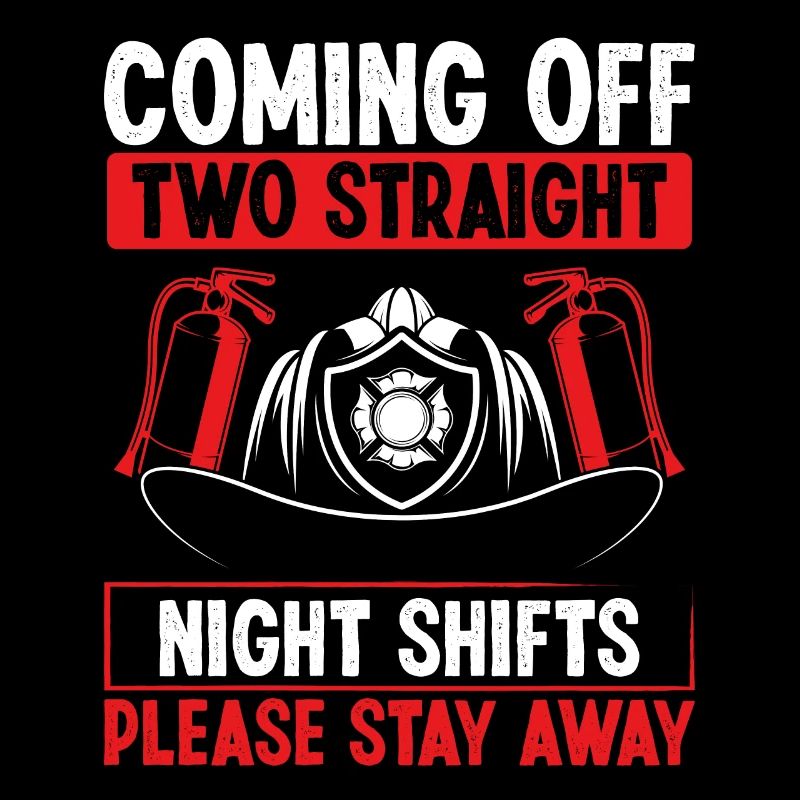 Pompier de nuit Deux pompiers de quart droit