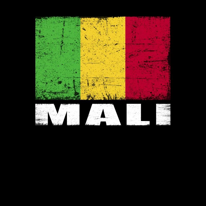 Drapeau du Mali Grunge Drapeau du Mali