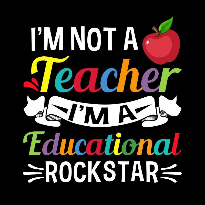 Funny Elementary School Teacher Joke Educational Rock Star