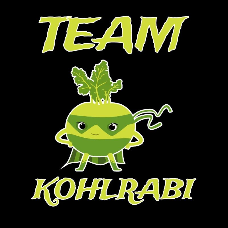 Kohlrabi Superheld Design Spruch