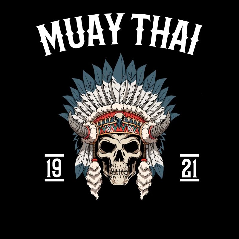 Muay Thai - Skelett-Kriegshaube Thai-Boxen