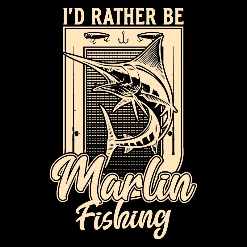 I'd Rather Be Marlin Fishing Funny Angling