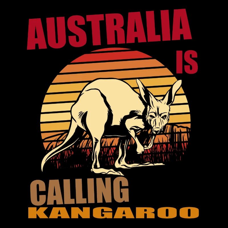 Kangaroo Retro Australia Calling Outback
