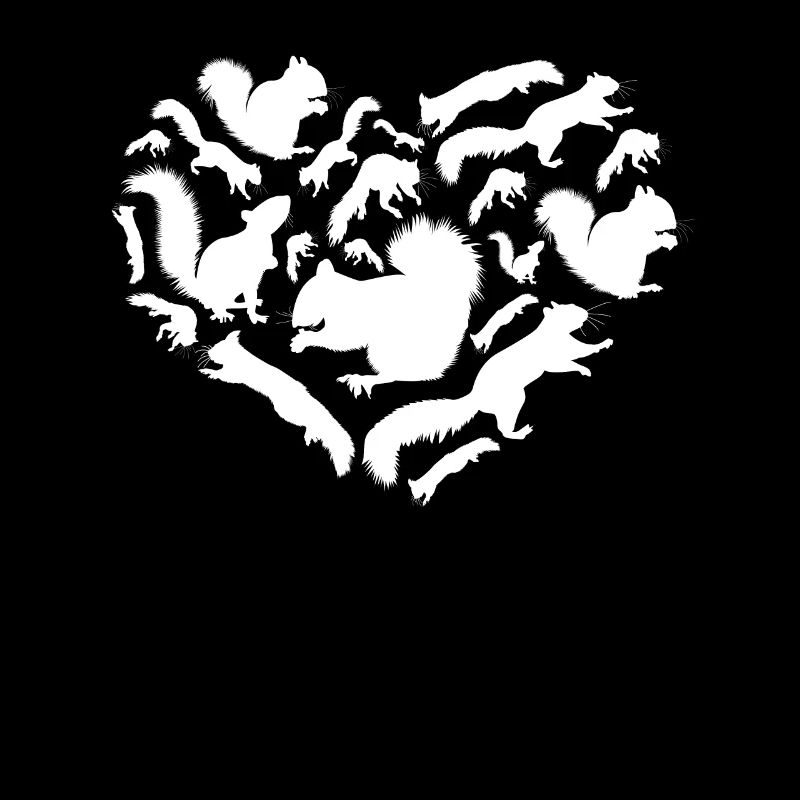 Cute squirrel heart, squirrel,