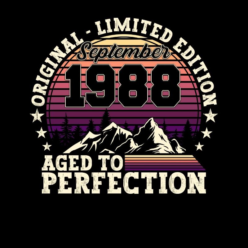 Original Septembre 1988 34th Birthday Gift