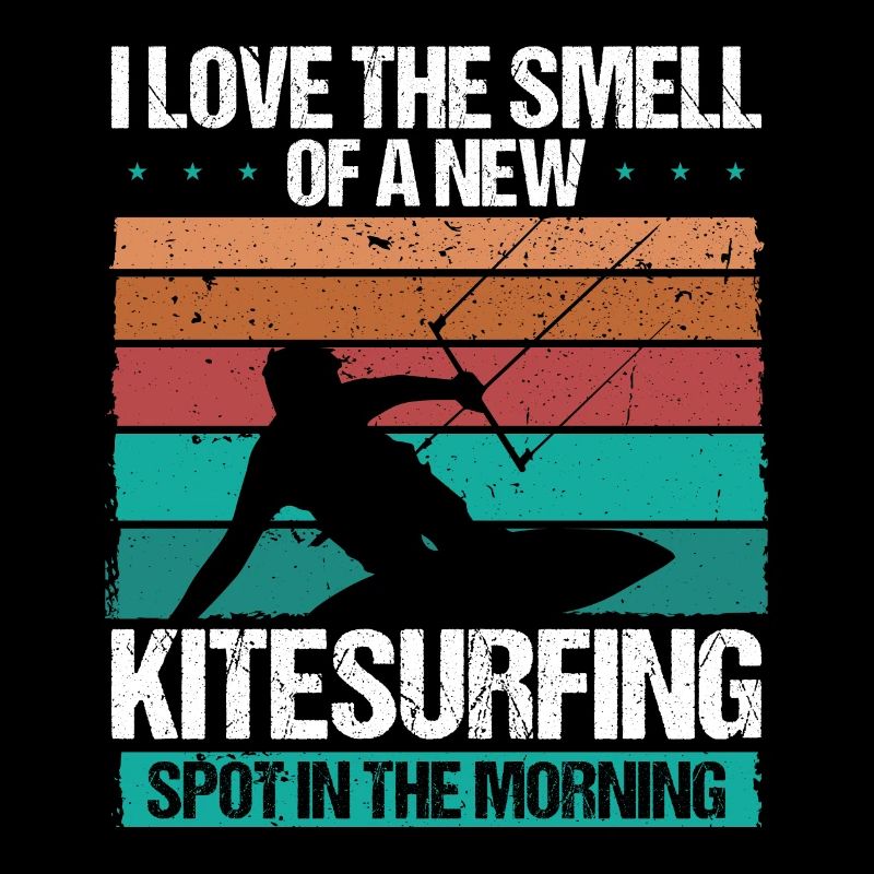Kiteboarder Kitesurfing Spot Retro Kitesurf Kite