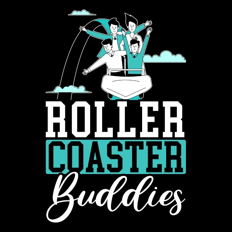 Roller Coaster Buddies Amusement Park Goer