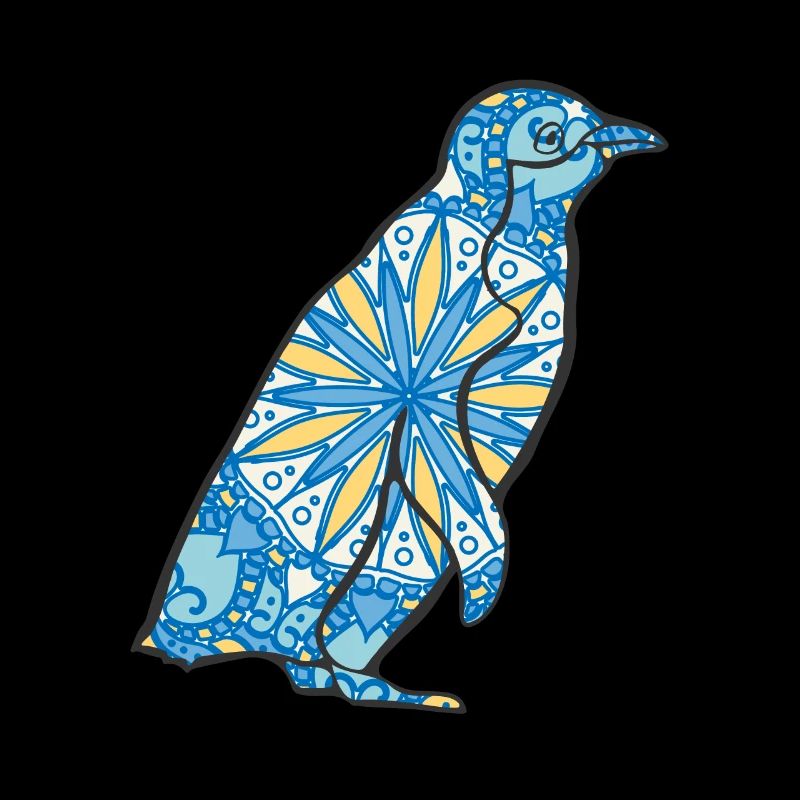 Mandala Penguin Geometric Pattern Art