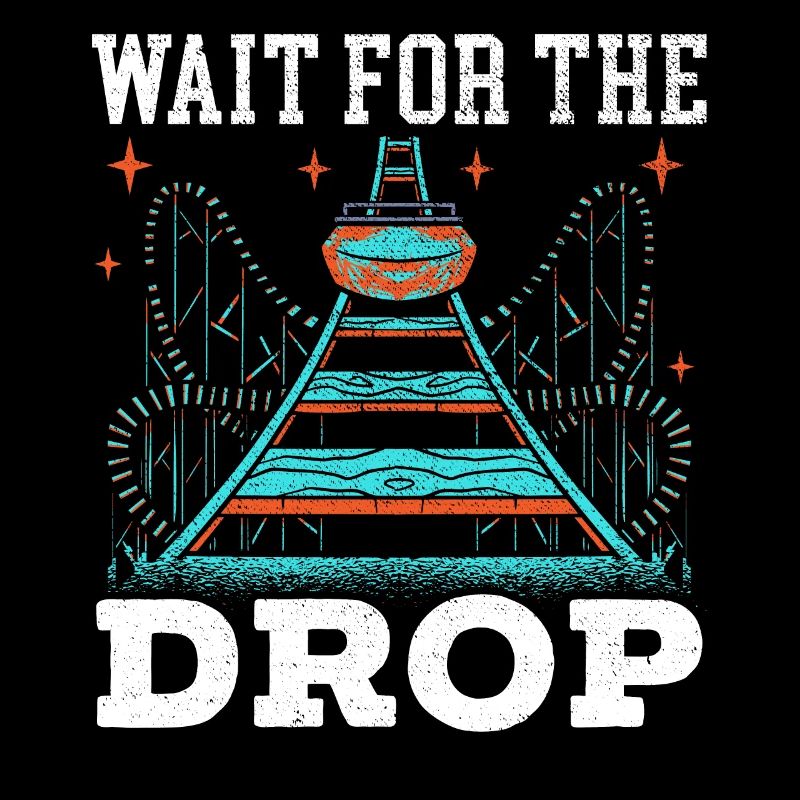 Warten Sie auf die Drop-Achterbahn-Achterbahn