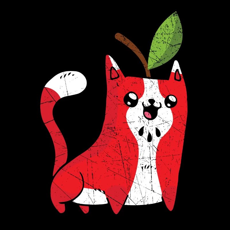 Apple Cat Apple Picking Squad Apple Fruit Lover